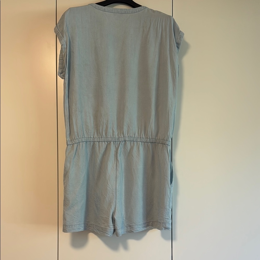 Daily Ritual Blue Cap Sleeve Romper - Picture 8 of 8